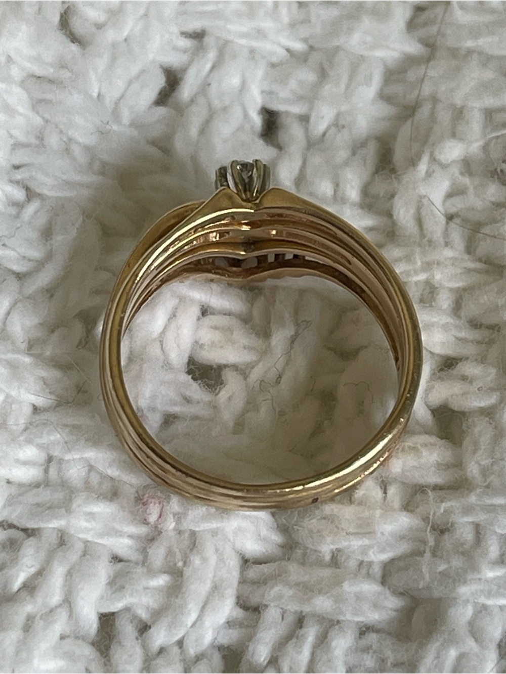 14k Multi-Band Wedding Set - approx size 5 - Picture 10 of 10